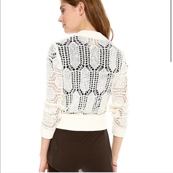Free People White Lace Knit Jacket - Picture 2 of 6